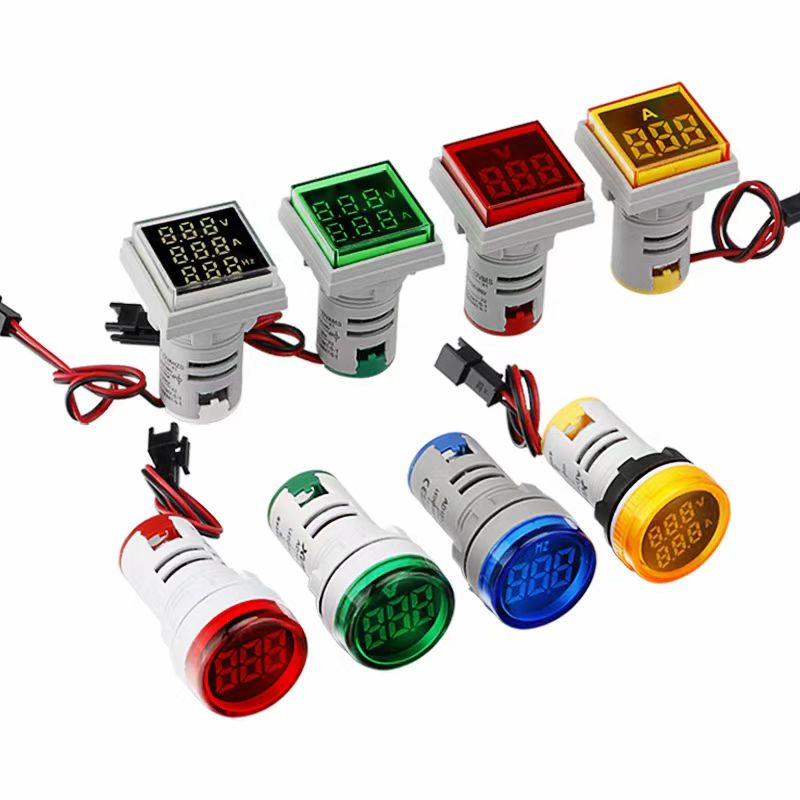 22mm Mini Voltmeter /Ammeter /Hertz mita LED kiashiria cha dijiti taa