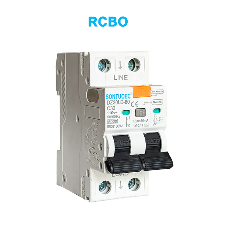 2P Kuvuja kwa mzunguko wa sasa wa mzunguko wa 6ka IEC61009.1standard RCBO