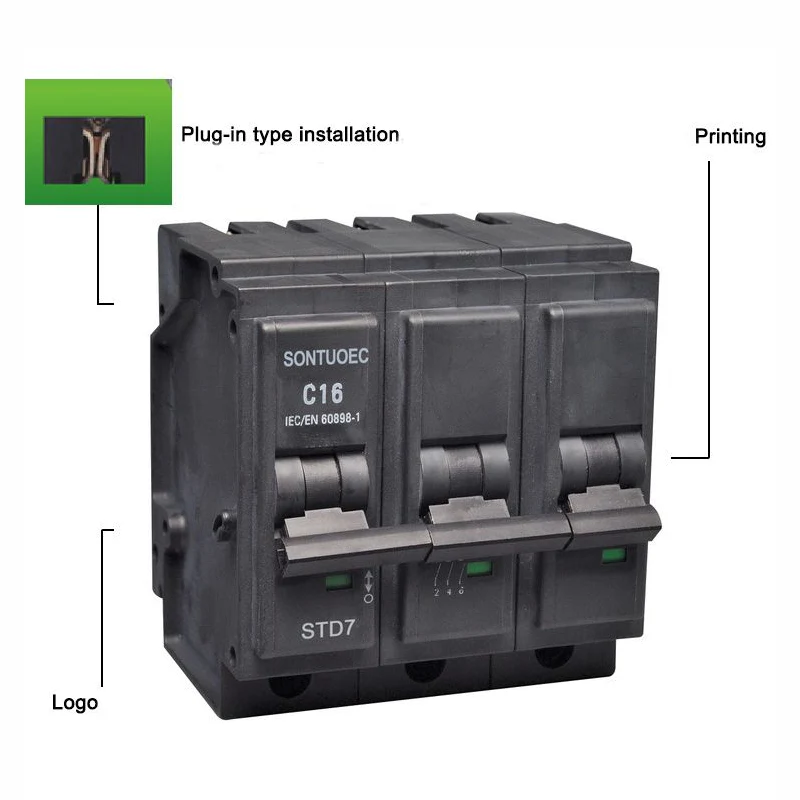 Punga katika aina ya 3P Miniature Circuit Breaker MCB